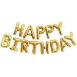 happy birthday gold foil balloon
